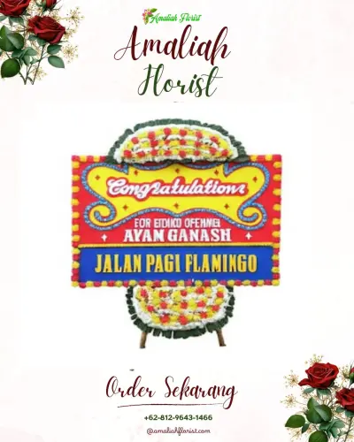 Bunga Papan Congratulation di Bantal